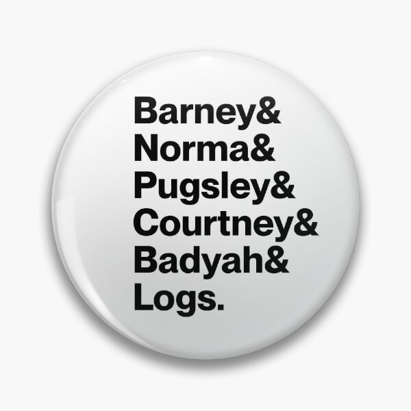 Item preview, Barney & Norma & Pugsley & Courtney & Badyah & Logs | Dead End: Paranormal Park Character Names (Black text) designed and sold by landiceleigh.