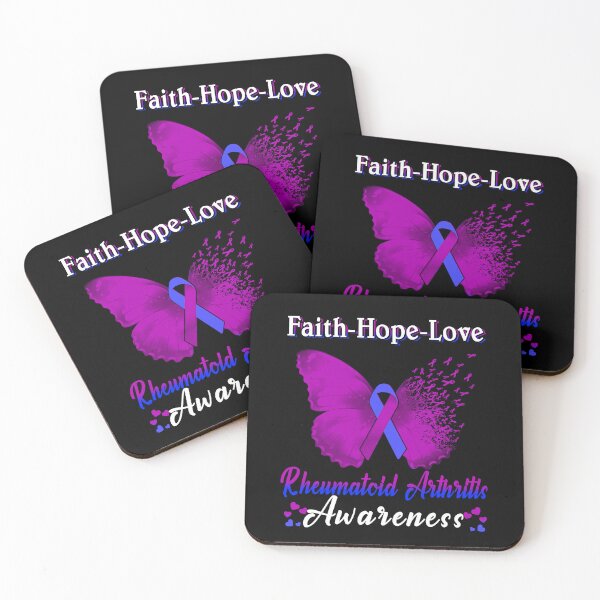 Item preview, Faith Hope Love Butterfly Rheumatoid Arthritis Awareness designed and sold by Gillosina.
