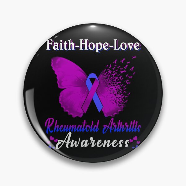 Item preview, Faith Hope Love Butterfly Rheumatoid Arthritis Awareness designed and sold by Gillosina.