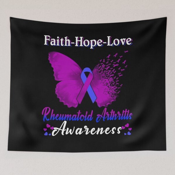 Item preview, Faith Hope Love Butterfly Rheumatoid Arthritis Awareness designed and sold by Gillosina.