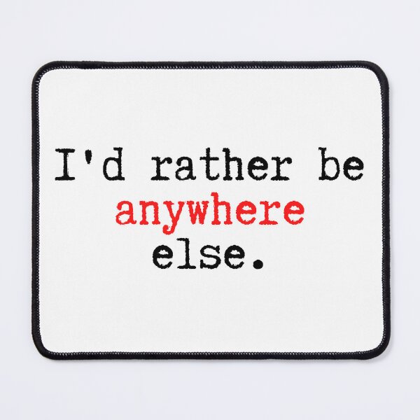Item preview, I'd Rather Be Anywhere Else Funny Introvert Annoyed typewriter retro vintage designed and sold by marie-inks.