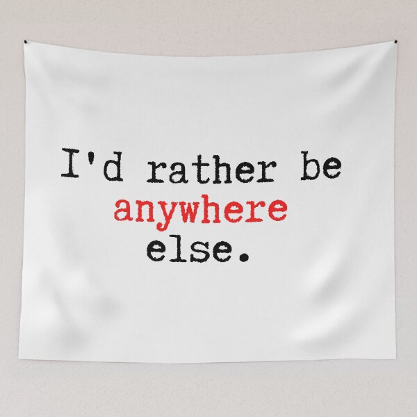 Item preview, I'd Rather Be Anywhere Else Funny Introvert Annoyed typewriter retro vintage designed and sold by marie-inks.