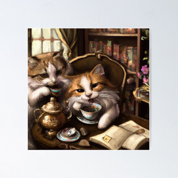 Victoria the Cat, with throne and tea kettle (Baroque) Art Board Print for  Sale by thecatandkettle