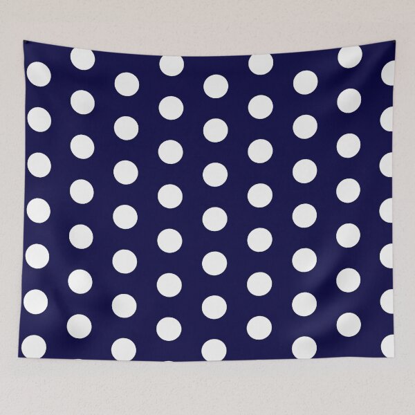 Item preview, White dots in dark blue designed and sold by bigmoments.