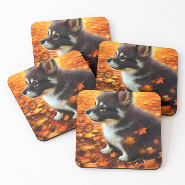 Artikelvorschau, AI Generated Art, Halloween/Fall Puppy entworfen und verkauft von RabbitHoleMI.