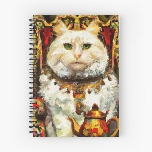 Item preview, Victoria the Cat, with throne and tea kettle (Baroque) designed and sold by thecatandkettle.