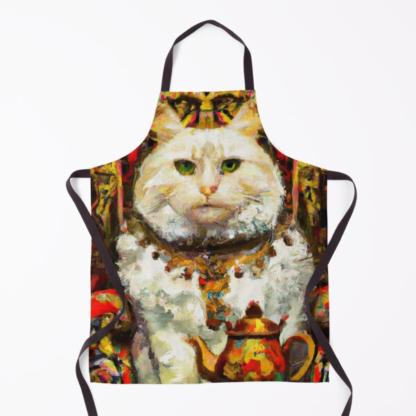Item preview, Victoria the Cat, with throne and tea kettle (Baroque) designed and sold by thecatandkettle.