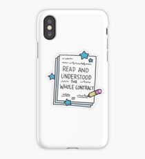 "Read the Contract" Little Achievements iPhone Case