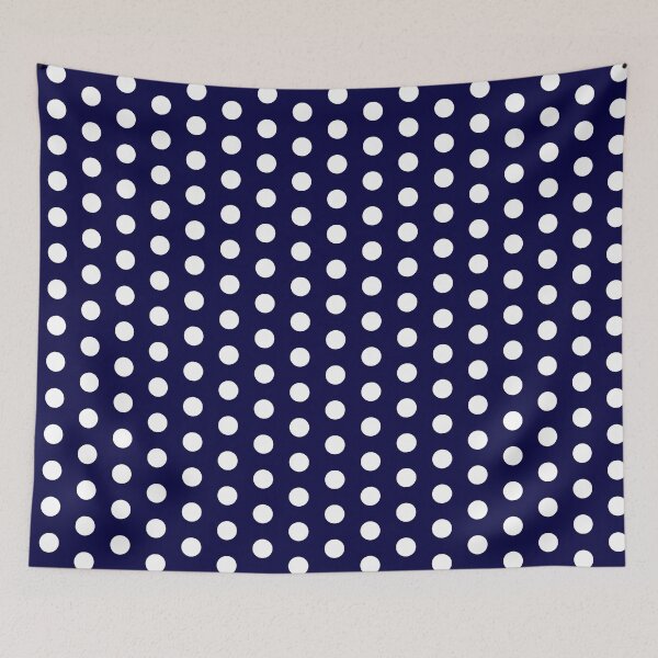Item preview, White dots in dark blue background designed and sold by bigmoments.