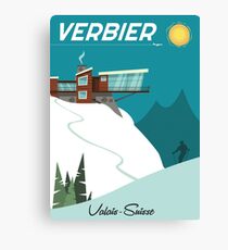 Verbier Ski poster Canvas Print
