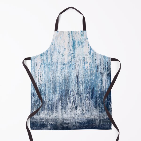 Item preview, Abstract blue and white waterfall- oil paint  designed and sold by Inktown.