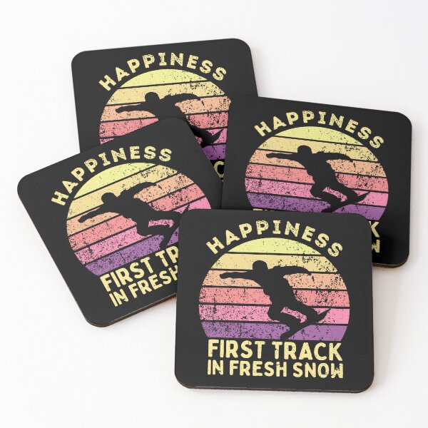 Item preview, Happiness - First Track In Fresh Snow - Snowboard - Winter Sport Christmas Snowboarder Gift designed and sold by MWProject.