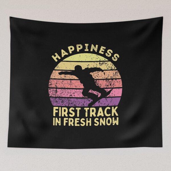 Item preview, Happiness - First Track In Fresh Snow - Snowboard - Winter Sport Christmas Snowboarder Gift designed and sold by MWProject.