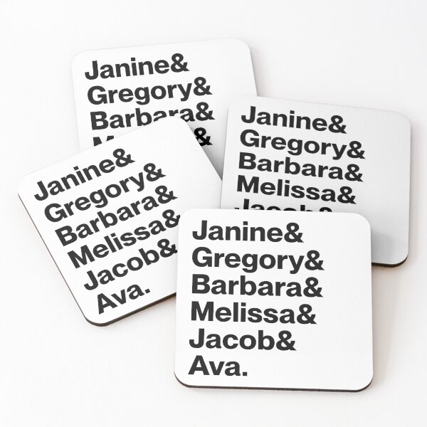 Item preview, Janine & Gregory & Barbara & Melissa & Jacob & Ava | Abbott Elementary Character Names (Black text) designed and sold by landiceleigh.