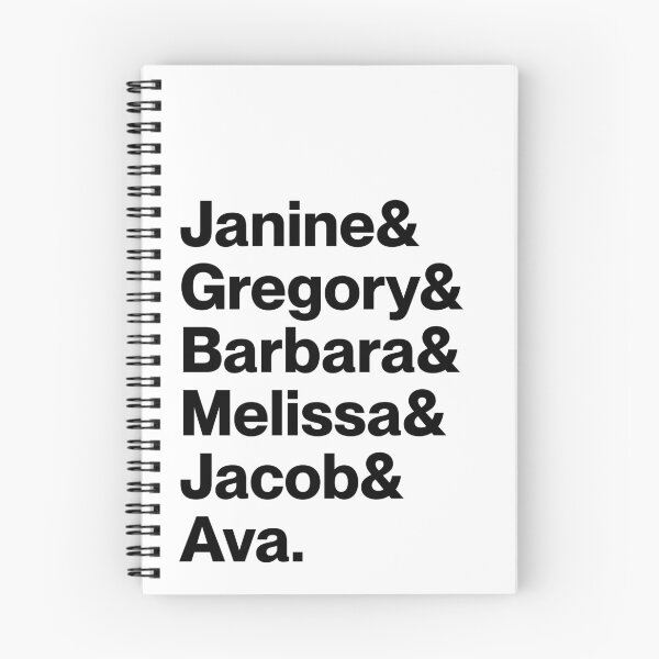 Item preview, Janine & Gregory & Barbara & Melissa & Jacob & Ava | Abbott Elementary Character Names (Black text) designed and sold by landiceleigh.