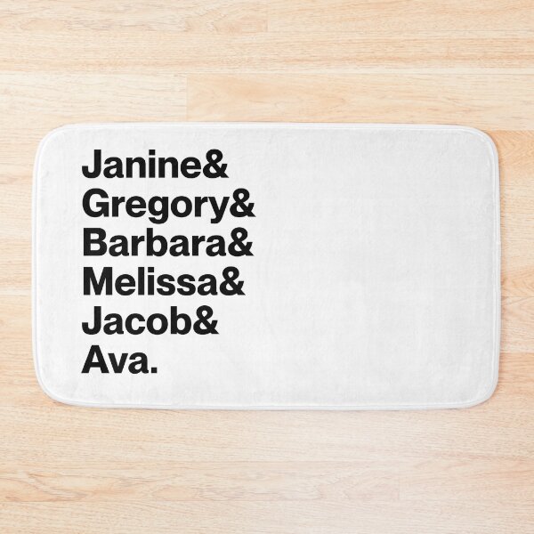 Item preview, Janine & Gregory & Barbara & Melissa & Jacob & Ava | Abbott Elementary Character Names (Black text) designed and sold by landiceleigh.