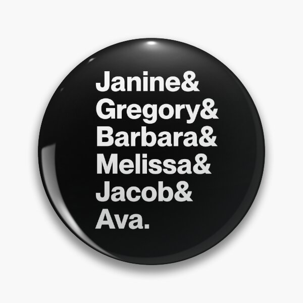 Item preview, Janine & Gregory & Barbara & Melissa & Jacob & Ava | Abbott Elementary Character Names (White text) designed and sold by landiceleigh.