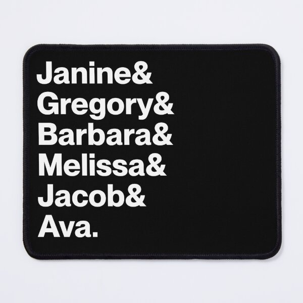 Item preview, Janine & Gregory & Barbara & Melissa & Jacob & Ava | Abbott Elementary Character Names (White text) designed and sold by landiceleigh.