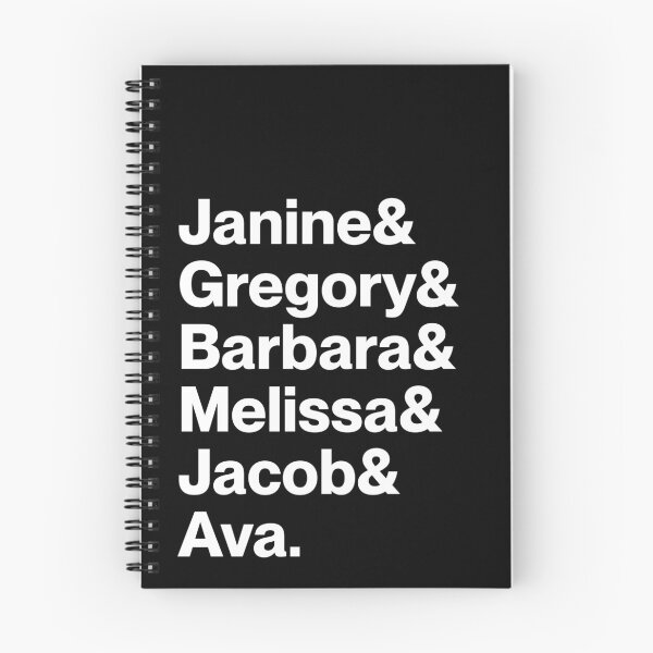 Item preview, Janine & Gregory & Barbara & Melissa & Jacob & Ava | Abbott Elementary Character Names (White text) designed and sold by landiceleigh.