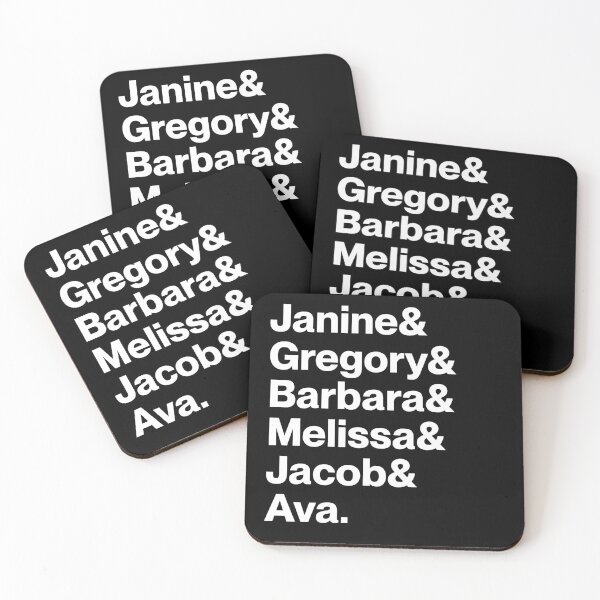 Item preview, Janine & Gregory & Barbara & Melissa & Jacob & Ava | Abbott Elementary Character Names (White text) designed and sold by landiceleigh.