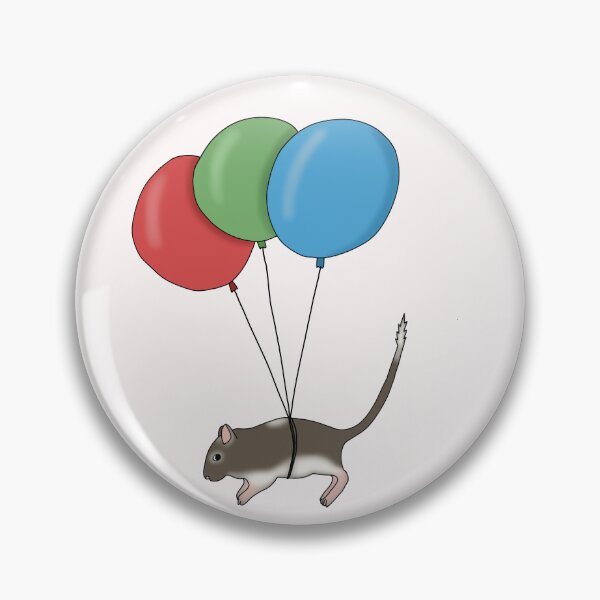 Item preview, Brown gerbil flying with balloons  designed and sold by Becky-Marie.