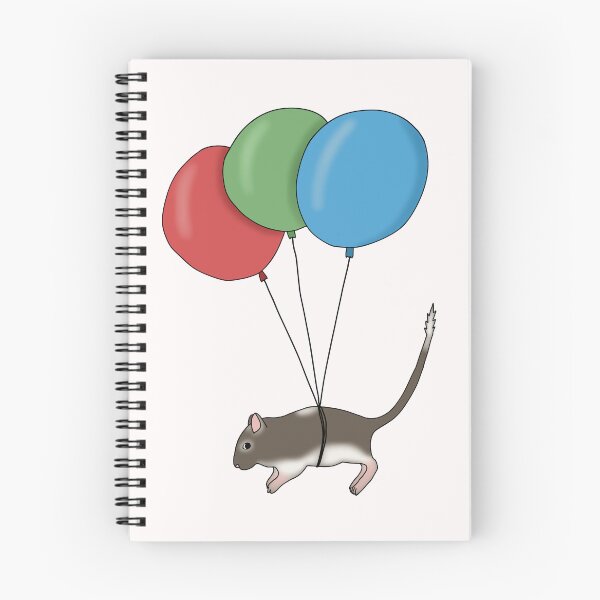Item preview, Brown gerbil flying with balloons  designed and sold by Becky-Marie.
