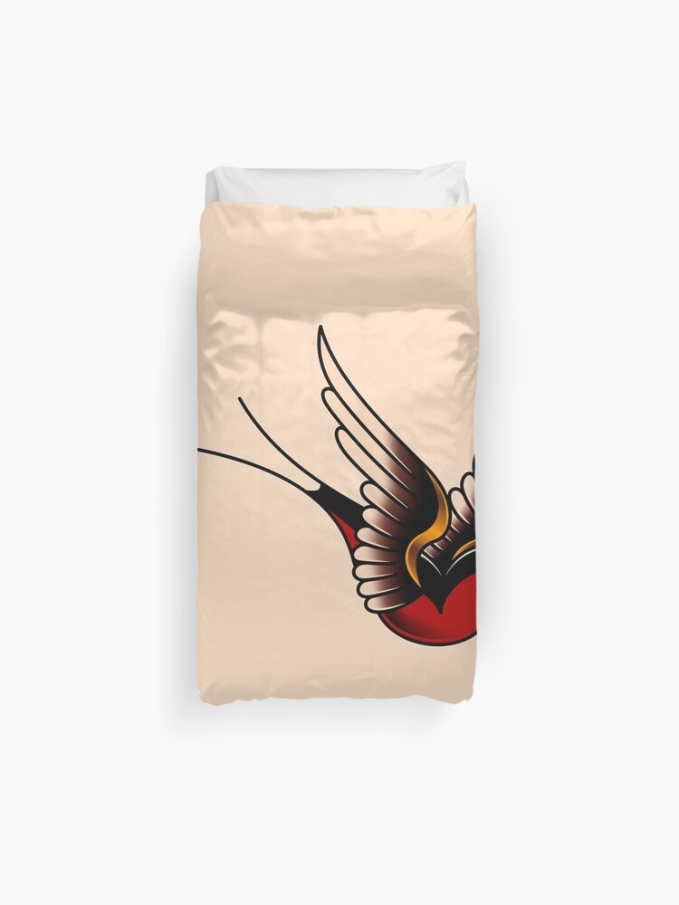 American Traditional Swallow Duvet Cover By Salty Dog Redbubble