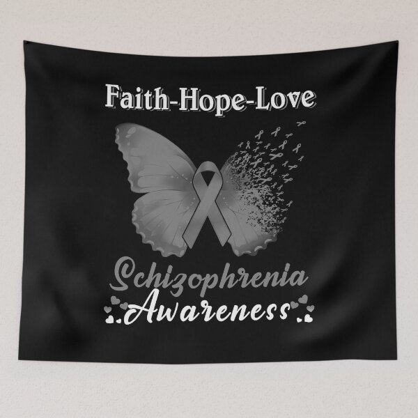 Item preview, Faith Hope Love Butterfly Schizophrenia Awareness designed and sold by Gillosina.