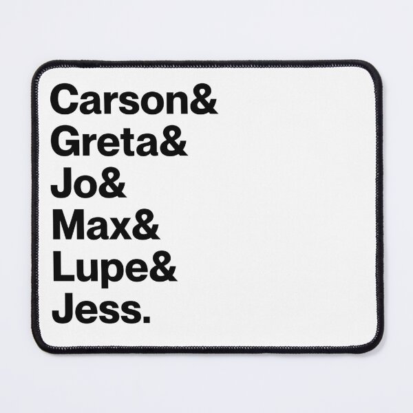Item preview, Carson & Greta & Jo & Max & Lupe & Jess | A League of Their Own Sapphic Character Names (Black text) designed and sold by landiceleigh.
