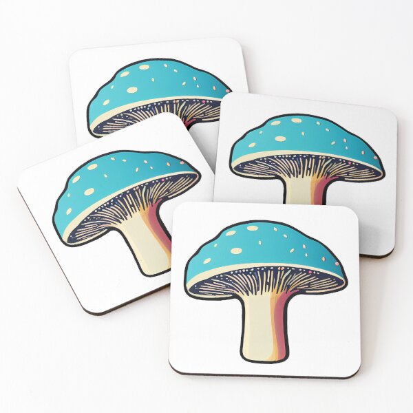 Item preview, Blue retro mushroom designed and sold by mzchu.