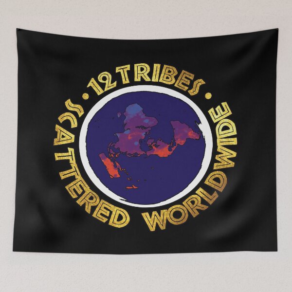 Item preview, 12 Tribes Scattered Worldwide (Flat Earth) designed and sold by Yachad.