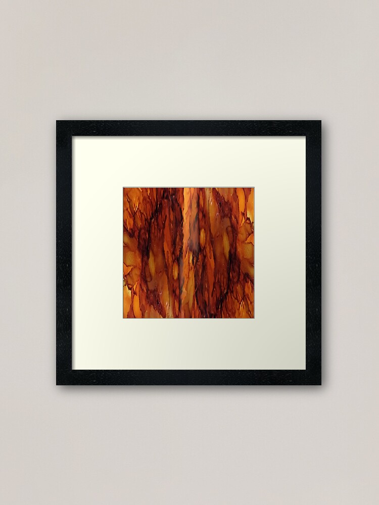 Burnt Orange Framed Art Print By Zmagine Redbubble