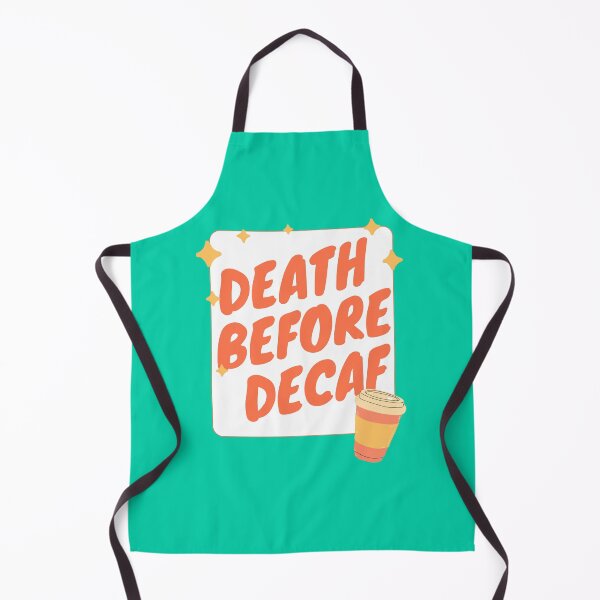 Item preview, Death Before Decaf Funny Coffee Lover Retro Vintage designed and sold by marie-inks.