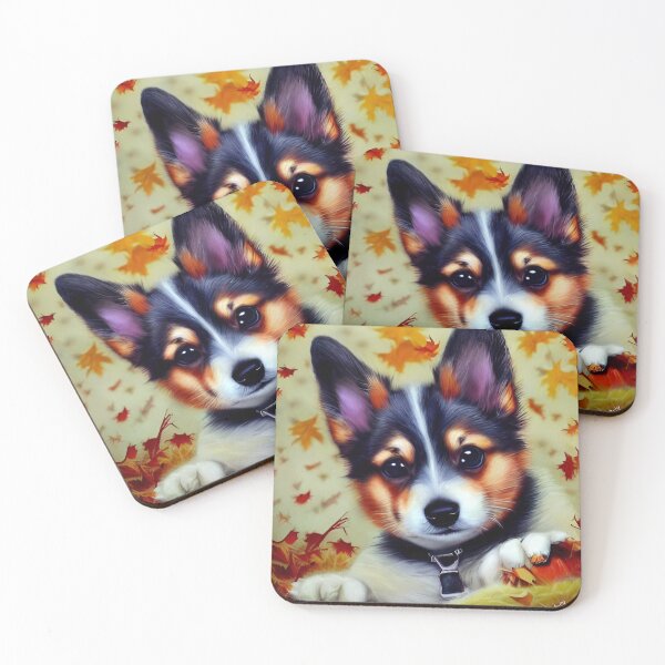 Item preview, AI Generated Art, Halloween/Fall Puppy designed and sold by RabbitHoleMI.