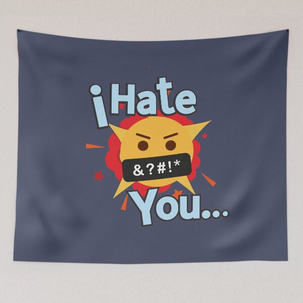 Item preview, Angry I hate you emoji Sticker designed and sold by TheCreativeFab.