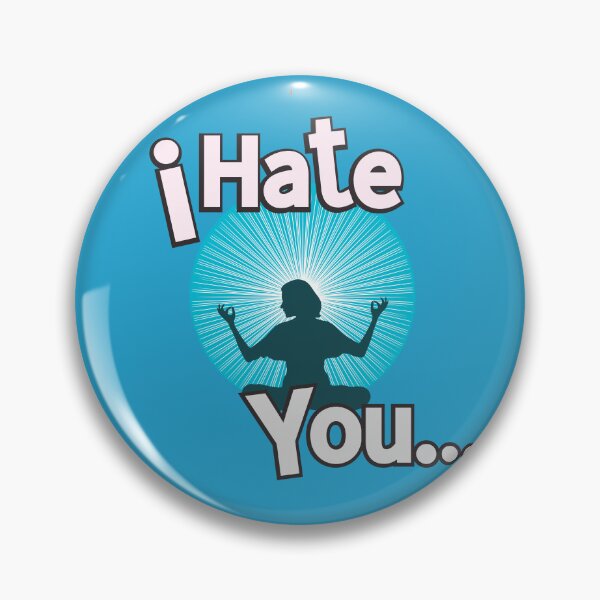 Item preview, Sarcastic I hate you Meditation Emoji Sticker  designed and sold by TheCreativeFab.