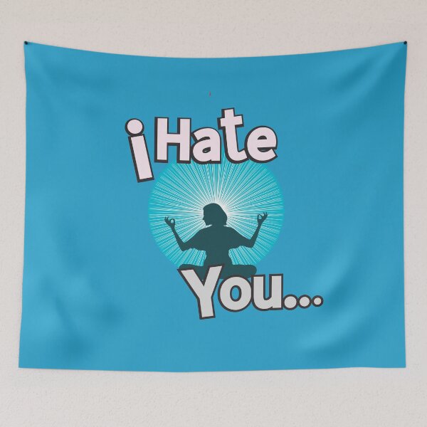 Item preview, Sarcastic I hate you Meditation Emoji Sticker  designed and sold by TheCreativeFab.