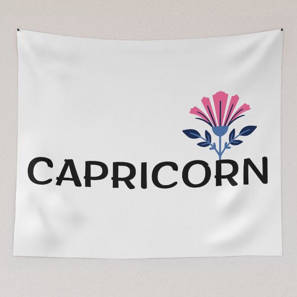 Item preview, Capricorn Zodiac Sign Folk Art Flower designed and sold by Hellofriendco.