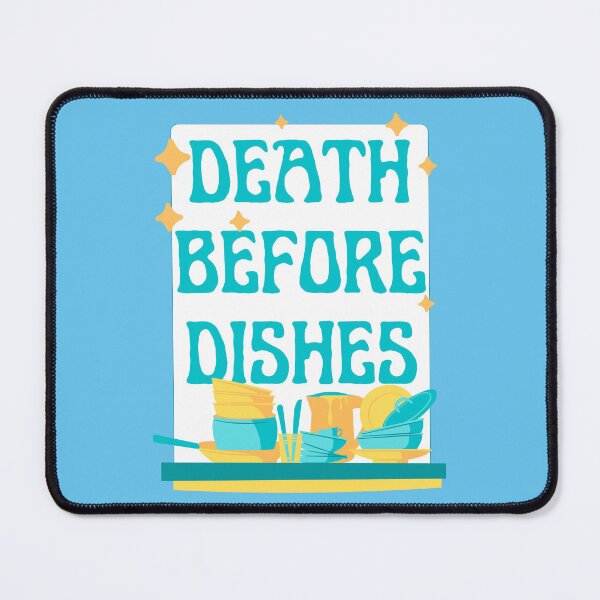 Item preview, Death Before Dishes Funny Art Nouveau Retro Vintage  designed and sold by marie-inks.