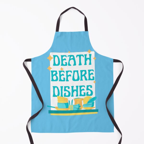 Item preview, Death Before Dishes Funny Art Nouveau Retro Vintage designed and sold by marie-inks.