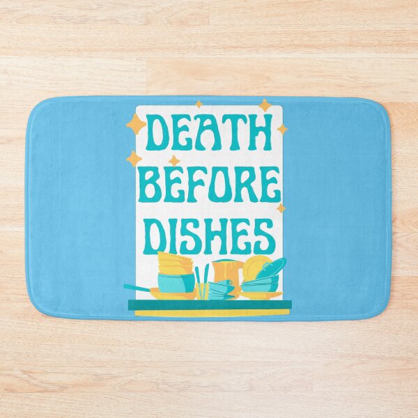 Item preview, Death Before Dishes Funny Art Nouveau Retro Vintage  designed and sold by marie-inks.