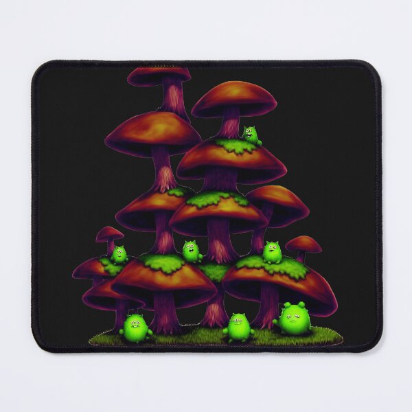 Item preview, Mushrooms overgrown with moss and small fluffy monsters II designed and sold by BrachiaST.