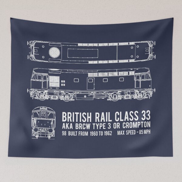 Item preview, British Rail Class 33 BRCW Type 3 Crompton Locomotive Blueprint Diagram Gift designed and sold by Maljonic.