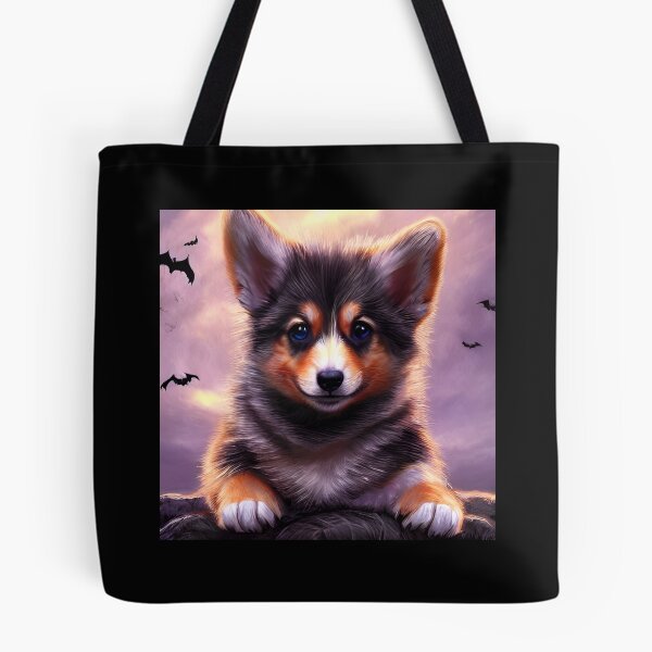 Artikelvorschau, AI Generated Art, Halloween/Fall Puppy entworfen und verkauft von RabbitHoleMI.