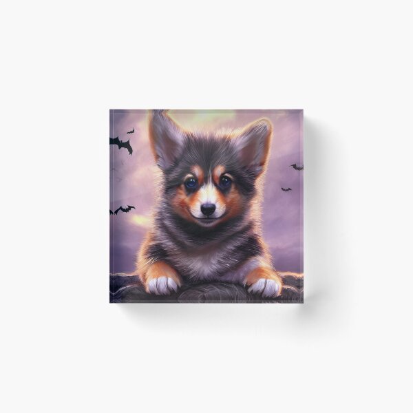 Artikelvorschau, AI Generated Art, Halloween/Fall Puppy entworfen und verkauft von RabbitHoleMI.