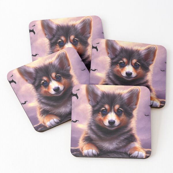 Artikelvorschau, AI Generated Art, Halloween/Fall Puppy entworfen und verkauft von RabbitHoleMI.