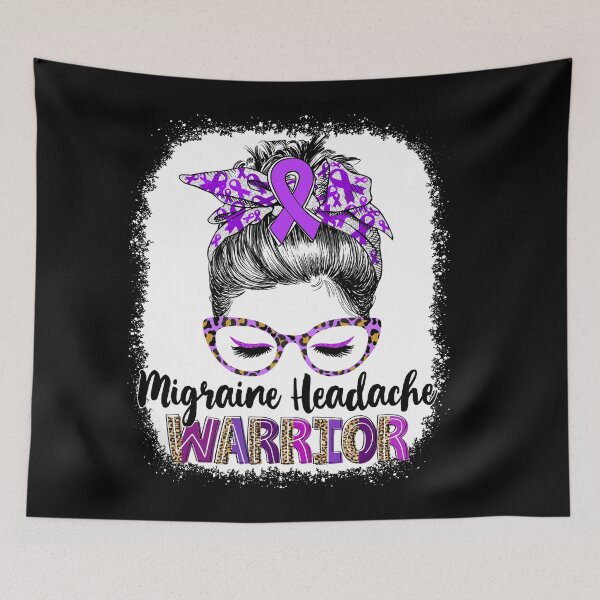 Item preview, Messy Bun Leopard Migraine Headache Warrior designed and sold by rechardtee.
