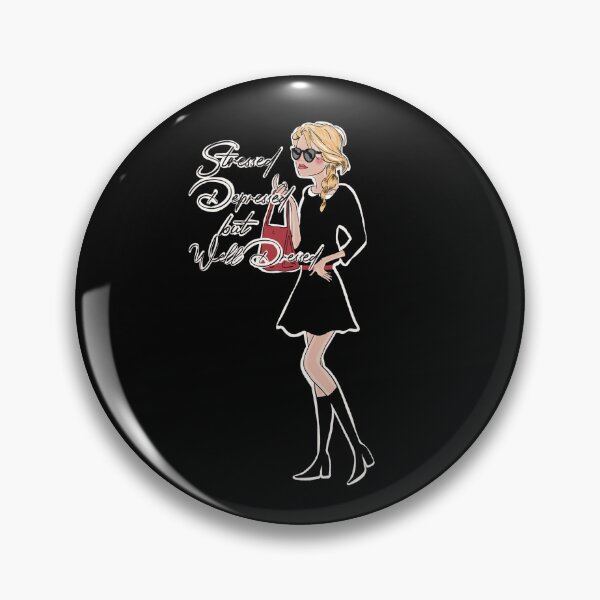 Item preview, Stressed depressed but well dressed fashion illustration designed and sold by SpiritedArtwork.