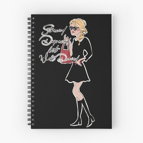 Item preview, Stressed depressed but well dressed fashion illustration designed and sold by SpiritedArtwork.