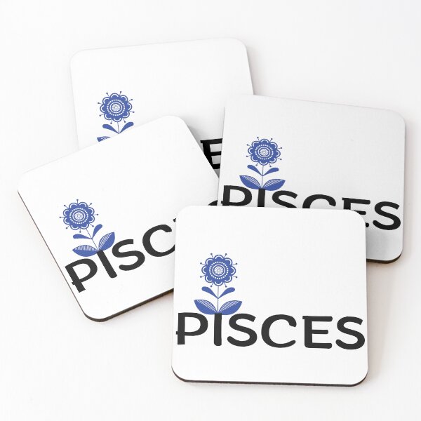 Item preview, Pisces Zodiac Sign Folk Art Flower designed and sold by Hellofriendco.